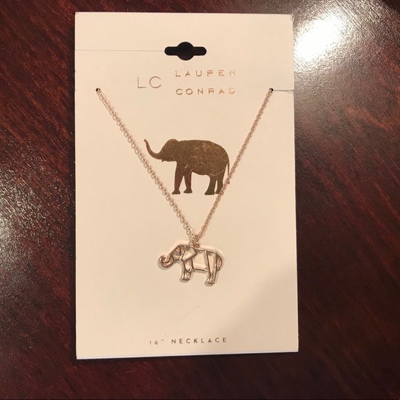 Lauren Conrad Elephant Pendant Necklace & Earrings Set in Rose Gold - Picture 5 of 9